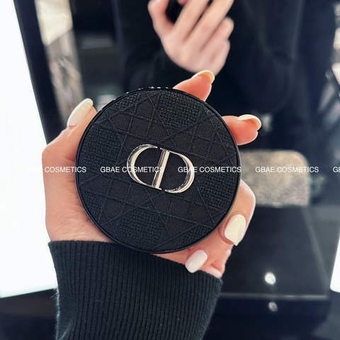 Vỏ Hộp Phấn Nước Dior Forever Cushion Case Màu Đen - Thiết Kế Sang Trọng, Họa Tiết Cannage Chính Hãng, Phụ Kiện Trang Đi