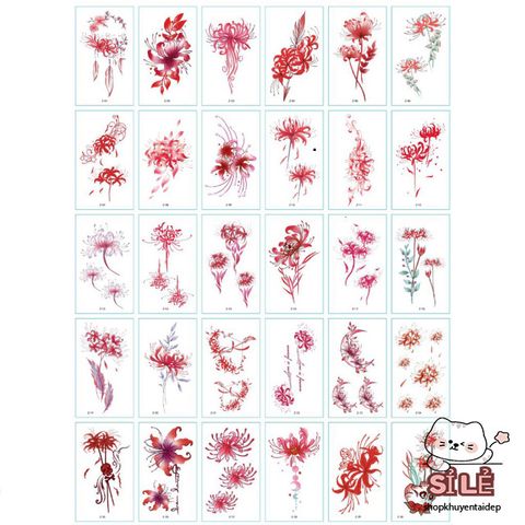 Miếng Dán Hình Xăm Nhỏ Độc Đáo - Combo 30 Tờ Thể Hiện Cá Tính, Dễ Dàng Sử Dụng, Không Gây Kích Ứng Da