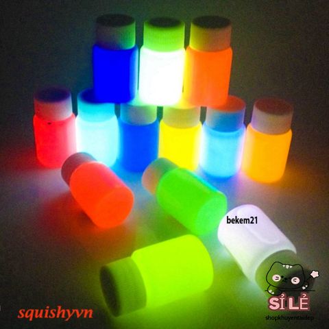 Bột Dạ Quang Phát Sáng 20g - Chất Liệu An Toàn Cho Nghệ Thuật Thủ Công & DIY, Phát Sáng Trong Bóng Tối, 8 Màu Sắc Tùy Chọn
