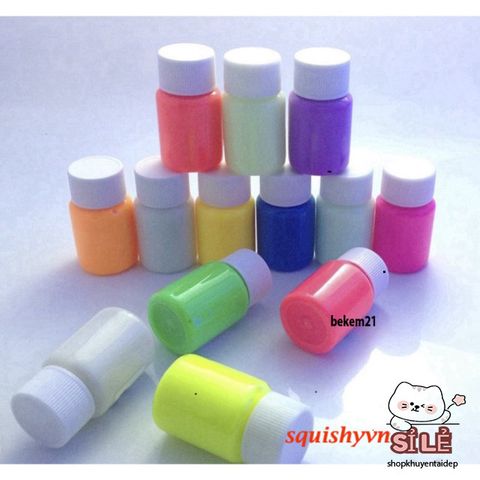 Bột Dạ Quang Phát Sáng 20g - Chất Liệu An Toàn Cho Nghệ Thuật Thủ Công & DIY, Phát Sáng Trong Bóng Tối, 8 Màu Sắc Tùy Chọn