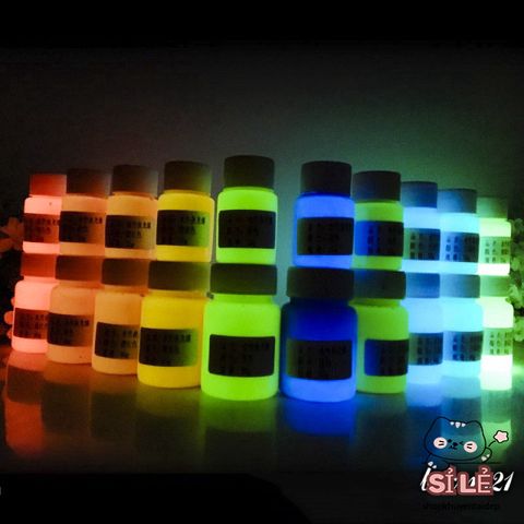 Sơn Dạ Quang 20ML An Toàn - Bộ 7 Màu Phát Sáng Rực Rỡ Cho Nghệ Thuật Trang Điểm, Nail Art Và Halloween