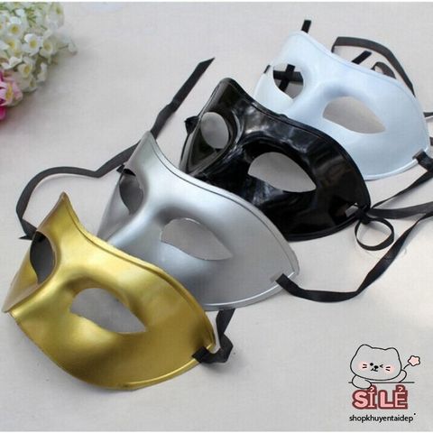 Mặt Nạ Dạ Hội Trắng Sang Trọng Nửa Mặt Cho Nam Nữ - Phụ Kiện Hóa Trang Sang Chảnh Thời Thượng 2020