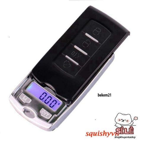 Cân Điện Tử Mini 200G/0.01g - Cân Móc Khóa Tiện Lợi Cho Trang Sức, Gia Vị, Vàng, Kim Cương - Chính Xác Cao, Dễ Mang Theo