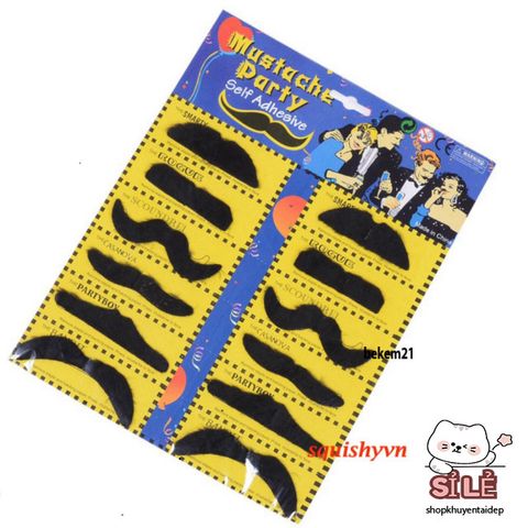 Bộ 12 Râu Giả Thanh Lịch Cho Nam Nữ - Phụ Kiện Thời Trang Độc Đáo Cho Bữa Tiệc Hóa Trang, Mô Hình Râu Thú Vị