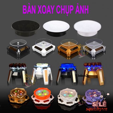 Kệ Xoay Trang Sức 360 Độ Cao Cấp ABS - Đế Trưng Bày Đen, Kích Thước 13cm, Thân Thiện Môi Trường, Dùng Bán Hàng và Trang Trí