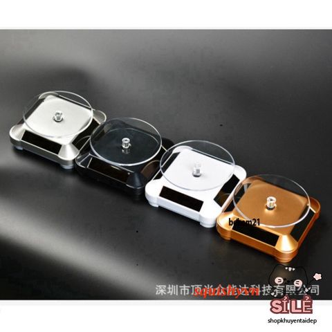 Kệ Xoay Trang Sức 360 Độ Cao Cấp ABS - Đế Trưng Bày Đen, Kích Thước 13cm, Thân Thiện Môi Trường, Dùng Bán Hàng và Trang Trí