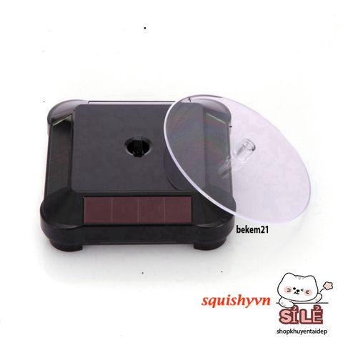 Kệ Xoay Trang Sức 360 Độ Cao Cấp ABS - Đế Trưng Bày Đen, Kích Thước 13cm, Thân Thiện Môi Trường, Dùng Bán Hàng và Trang Trí