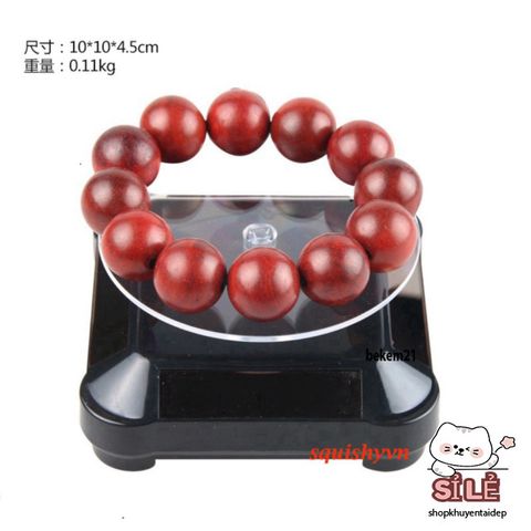 Kệ Xoay Trang Sức 360 Độ Cao Cấp ABS - Đế Trưng Bày Đen, Kích Thước 13cm, Thân Thiện Môi Trường, Dùng Bán Hàng và Trang Trí