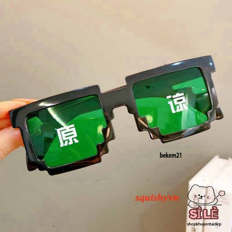 Kính Mắt Thug Life Cá Tính Dân Chơi Đen - Kính Mát Phong Cách Cool Ngầu Thời Trang Nữ, Bảo Vệ Mắt Chống Tia UV