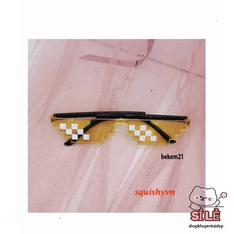 Kính Mắt Thug Life Cá Tính Dân Chơi Đen - Kính Mát Phong Cách Cool Ngầu Thời Trang Nữ, Bảo Vệ Mắt Chống Tia UV