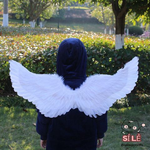 Cánh Thiên Thần Trắng - Phụ Kiện Hóa Trang Cho Bé, Đạo Cụ Chụp Ảnh Dễ Thương, Cotton Mềm Mại, Có Thiết Kế Đẹp Chi Tiết