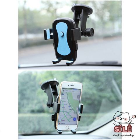 Giá Đỡ Điện Thoại Xoay 360 Độ - Phụ Kiện Ô Tô Tiện Lợi, Thiết Kế Gọn Nhẹ, Cố Định Chắc Chắn, Thích Hợp Với GPS và Camera Hành Trình