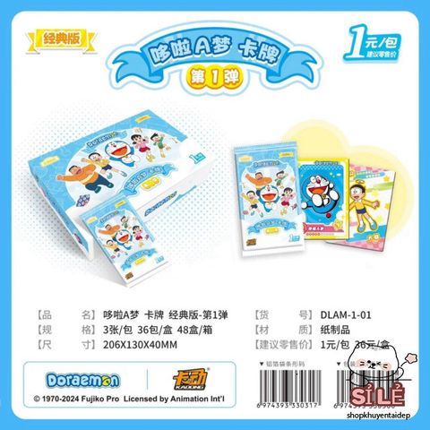 Bộ ảnh thẻ Doraemon - Bộ bài chơi Do or Drink, 52 lá + 2 Joker, quà tặng thú vị cho fan anime văn phòng phẩm