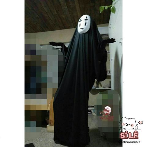 Bộ đồ hóa trang Vô Diện 3 món - Trang phục cosplay độc đáo cho trẻ em và người lớn, hoàn hảo cho mùa lễ hội và sự kiện hóa trang