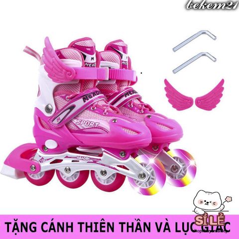 Giày Trượt Patin Phát Sáng QF Thế Hệ Mới Cho Trẻ Em - Bền Bỉ, An Toàn, Tặng 2 Cờ Lê, Thích Hợp Mọi Kích Cỡ