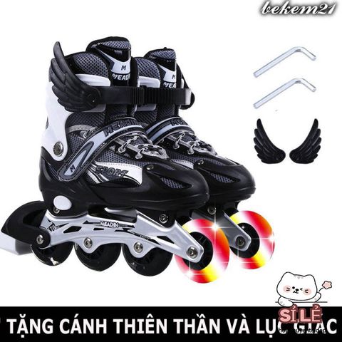 Giày Trượt Patin Phát Sáng QF Thế Hệ Mới Cho Trẻ Em - Bền Bỉ, An Toàn, Tặng 2 Cờ Lê, Thích Hợp Mọi Kích Cỡ