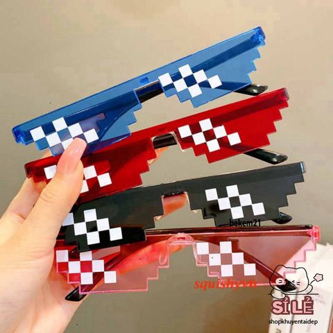Kính Thug Life 6 Chấm - Kính Mát Phong Cách Gamer Chống Tia UV, Phụ Kiện Thời Trang Độc Đáo Dành Cho Fan Game