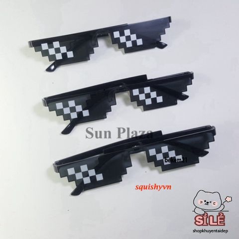 Kính Thug Life 6 Chấm - Kính Mát Phong Cách Gamer Chống Tia UV, Phụ Kiện Thời Trang Độc Đáo Dành Cho Fan Game