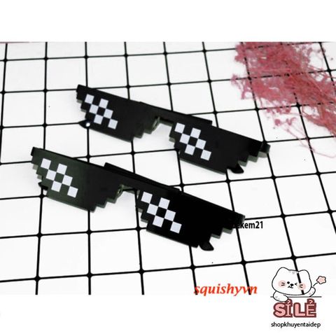 Kính Thug Life 6 Chấm - Kính Mát Phong Cách Gamer Chống Tia UV, Phụ Kiện Thời Trang Độc Đáo Dành Cho Fan Game