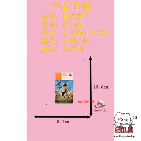 Bộ Bài Poker Hoạt Hình Scissor Seven Dễ Thương - 54 Lá Thẻ Bài Đáng Yêu Cho Fan Anime, Quà Tặng Cho Học Sinh