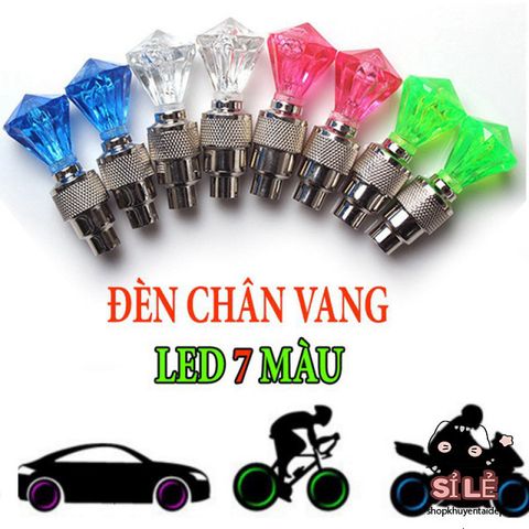 Đèn LED 7 Màu Gắn Van Lốp - Phát Sáng Khi Di Chuyển Cho Xe Đạp, Xe Máy, An Toàn và Sáng Bóng Khi Lái Xe Ban Đêm