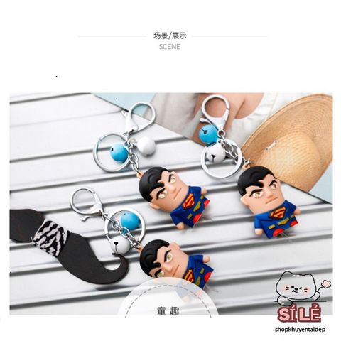 Móc Khóa LED Superman Phát Sáng - 3 Trong 1 Có Nhạc và Đèn Chiếu Thời Trang Độc Đáo Cho Fan Siêu Anh Hùng