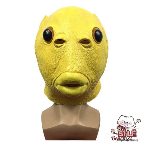Mặt Nạ Quái Vật Đầu Cá Xanh Lá - Phụ Kiện Halloween Phong Cách Độc Đáo Cho Sự Kiện Hóa Trang và Chụp Ảnh