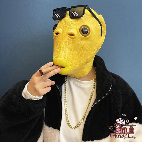 Mặt Nạ Quái Vật Đầu Cá Xanh Lá - Phụ Kiện Halloween Phong Cách Độc Đáo Cho Sự Kiện Hóa Trang và Chụp Ảnh
