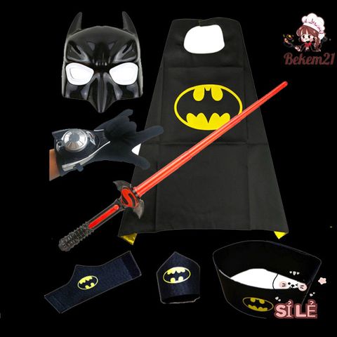 Bộ Trang Phục Hóa Trang Người Dơi Cho Trẻ Em - Chất Liệu Satin Mịn Mượt Dành Cho COSPLAY Siêu Anh Hùng