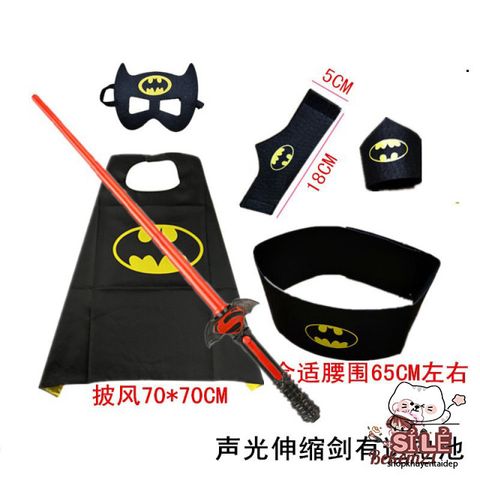 Bộ Trang Phục Hóa Trang Người Dơi Cho Trẻ Em - Chất Liệu Satin Mịn Mượt Dành Cho COSPLAY Siêu Anh Hùng