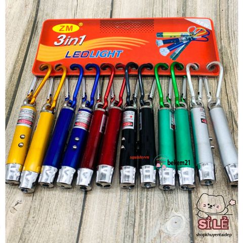 Đèn Pin Laser Mini Đa Năng 3 Tính Năng - Dụng Cụ Tiện Ích Nhỏ Gon Cho Giáo Viên, Kỹ Sư, Sinh Viên – Pin Bật Tắt Đơn Giản