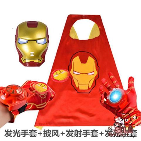 Bộ Trang Phục Siêu Anh Hùng Cho Bé - Ironman, Người Nhện, Hulk, Captain America, Mặt Nạ Phát Sáng, Gậy Ánh Sáng - Thời Trang Cosplay Trẻ Em
