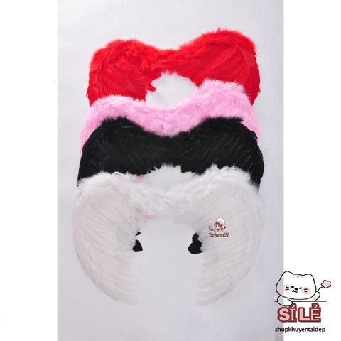 Đôi Cánh Thiên Thần Lông Vũ Đẹp - Phụ Kiện Hóa Trang Cosplay Nhiều Màu Sắc Cho Trẻ Em và Người Lớn