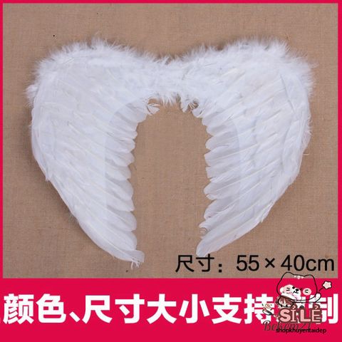 Đôi Cánh Thiên Thần Lông Vũ Đẹp - Phụ Kiện Hóa Trang Cosplay Nhiều Màu Sắc Cho Trẻ Em và Người Lớn