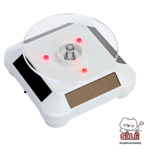 Bàn Xoay Trưng Bày Sản Phẩm 360 Độ - Đĩa Xoay Chụp Ảnh Độc Đáo Bằng Nhựa ABS Chạy Pin hoặc Năng Lượng Mặt Trời