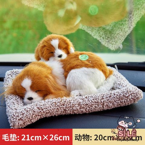 Gấu Cún Xám Trắng - Thú Cưng Lông Mượt Khử Mùi Ô Tô, Giống Thật 99% Siêu Đẹp - Chó Mèo Âm Thanh Phát Triển Kích Thích Trẻ Em
