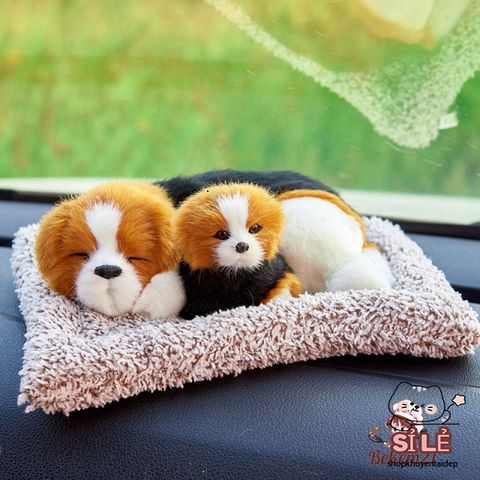Gấu Cún Xám Trắng - Thú Cưng Lông Mượt Khử Mùi Ô Tô, Giống Thật 99% Siêu Đẹp - Chó Mèo Âm Thanh Phát Triển Kích Thích Trẻ Em