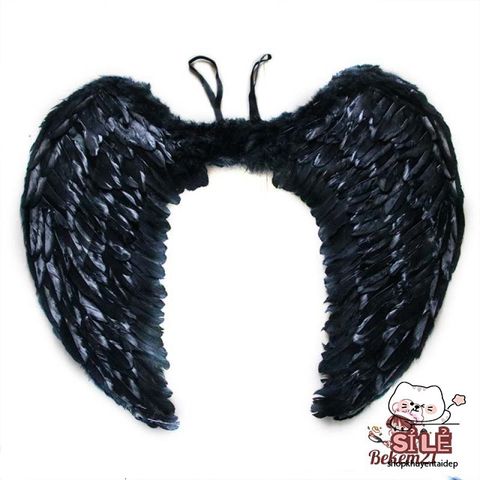 Cánh Thiên Thần và Ác Quỷ Bằng Lông Vũ - Phụ Kiện Cosplay Halloween Size S, M, L - Thời Trang Độc Đáo cho Fan Hâm Mộ