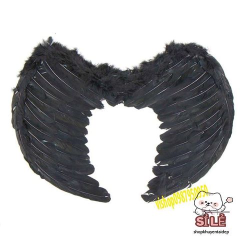 Cánh Thiên Thần và Ác Quỷ Bằng Lông Vũ - Phụ Kiện Cosplay Halloween Size S, M, L - Thời Trang Độc Đáo cho Fan Hâm Mộ