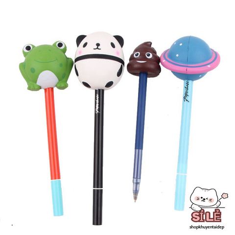 Bút Dẻo Siêu Còi 20 Mẫu Ngộ Nghĩnh - Bút Bi Nước Đáng Yêu Cho Văn Phòng Phẩm và Quà Tặng Học Sinh