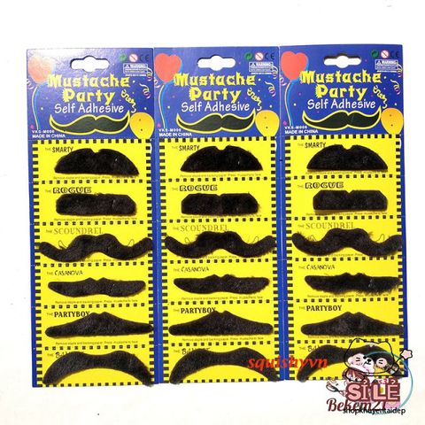 Bộ 12 Miếng Dán Râu Nam Tính Thời Trang - Phong Cách Độc Đáo - Dễ Sử Dụng Cho Bữa Tiệc Hóa Trang