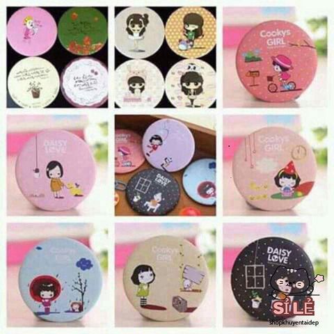 Gương Mini Cầm Tay Dễ Thương Phong Cách Hàn Quốc - Gương Trang Điểm Nhỏ Gọn 7cm - Tiện Lợi Cho Phụ Nữ