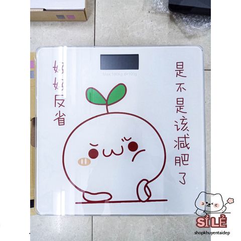 Cân Điện Tử Củ Cải - Cân Sức Khỏe Mini Chịu Lực Tối Đa 180KG, Bảo Hành 1 Năm, Thiết Kế Dễ Thương, Thích Hợp Gia Đình