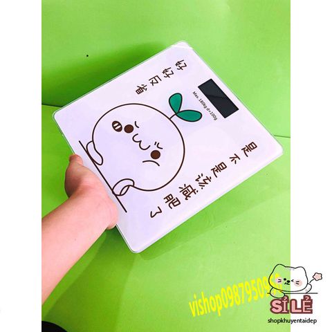 Cân Điện Tử Củ Cải - Cân Sức Khỏe Mini Chịu Lực Tối Đa 180KG, Bảo Hành 1 Năm, Thiết Kế Dễ Thương, Thích Hợp Gia Đình