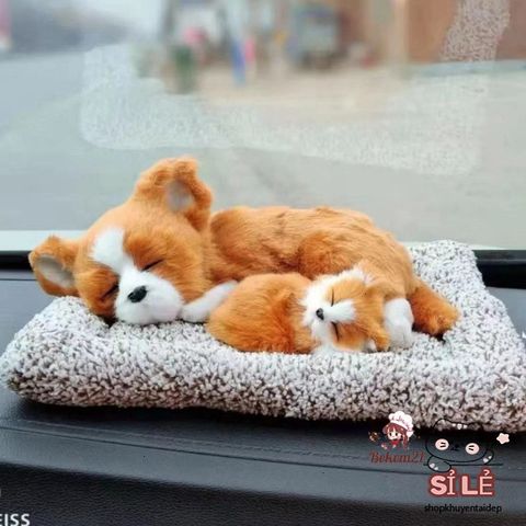 Đồ trang trí chó mèo than hoạt tính phát tiếng kêu - Khử mùi ô tô, quà tặng dễ thương cho trẻ em và trang trí nhà cửa