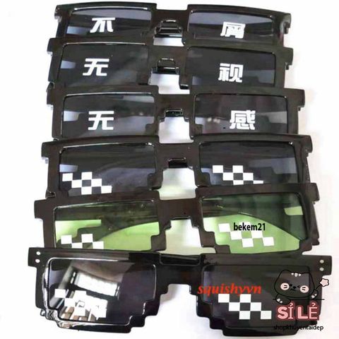 Mắt Kính Thug Life 6 Chấm - Kính Mắt Minecraft Siêu Ngầu Thời Trang Độc Đáo Cho Gamer - Phụ Kiện Đậm Cá Tính