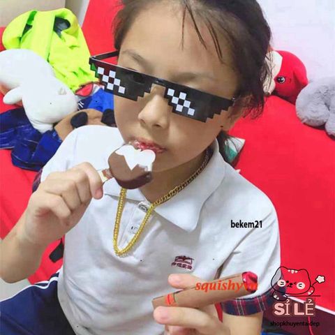 Mắt Kính Thug Life 6 Chấm - Kính Mắt Minecraft Siêu Ngầu Thời Trang Độc Đáo Cho Gamer - Phụ Kiện Đậm Cá Tính