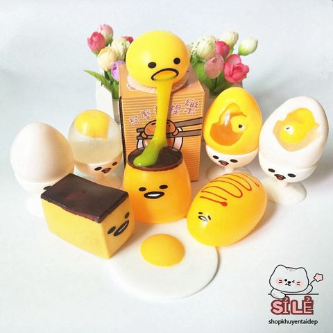 Đồ Chơi Bóp Nát Gudetama Squishy Trứng Lười Mochi - Giải Tỏa Căng Thẳng Slime Đáng Yêu cho Trẻ Em và Người Lớn
