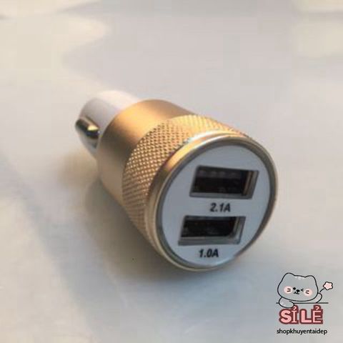 Bộ Sạc Ô Tô Hai Cổng USB Chất Lượng Cao Cho iPhone, Smartphone - Phụ Kiện Xe Hơi Tiện Ích