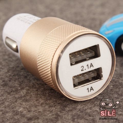 Bộ Sạc Ô Tô Hai Cổng USB Chất Lượng Cao Cho iPhone, Smartphone - Phụ Kiện Xe Hơi Tiện Ích